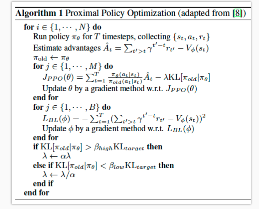 PPO Pseudo algorithm